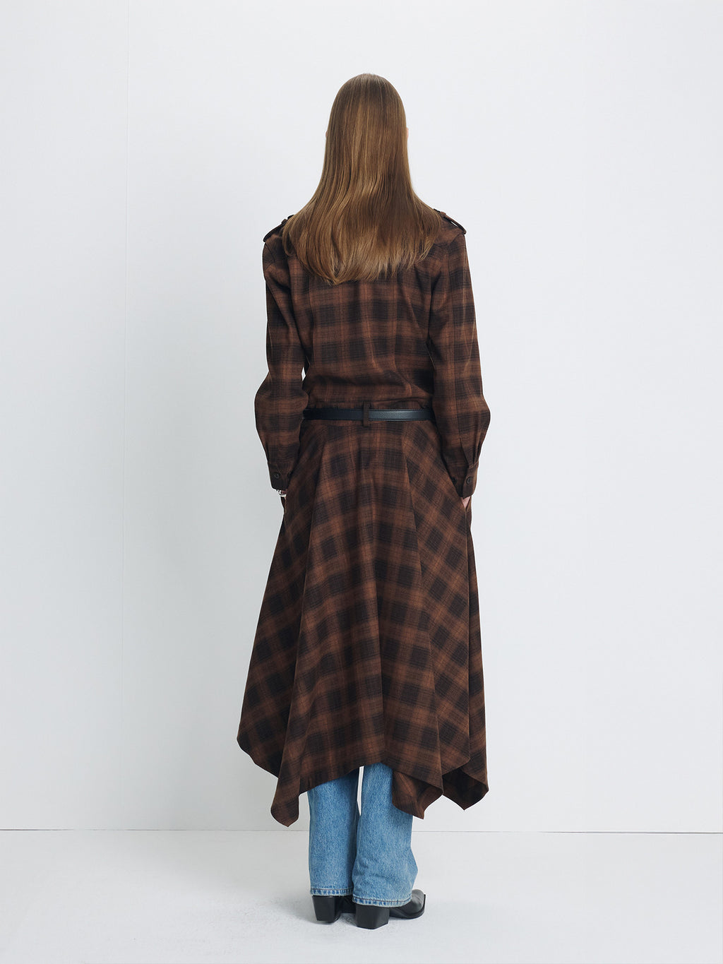Tonywack - Checked Utility Shirt Dress (Brown Check) product image 3 | TRAB K-Fashion Australia