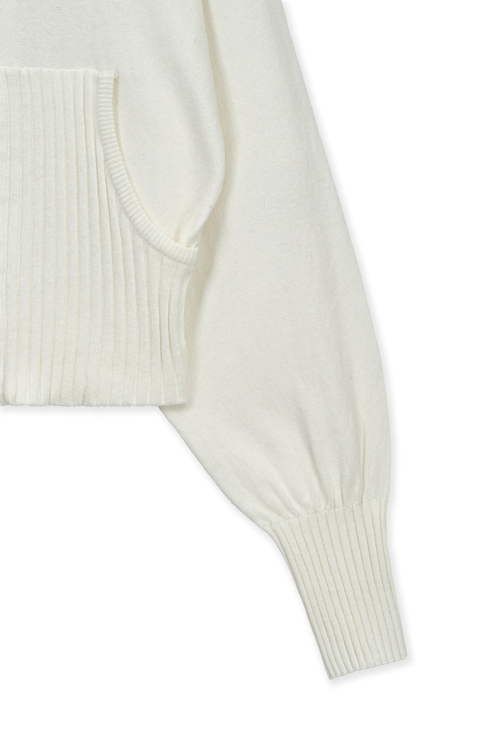 Matin Kim - High Neck Embroidered Logo Zip Up (Ivory) product image 4 | TRAB K-Fashion Australia