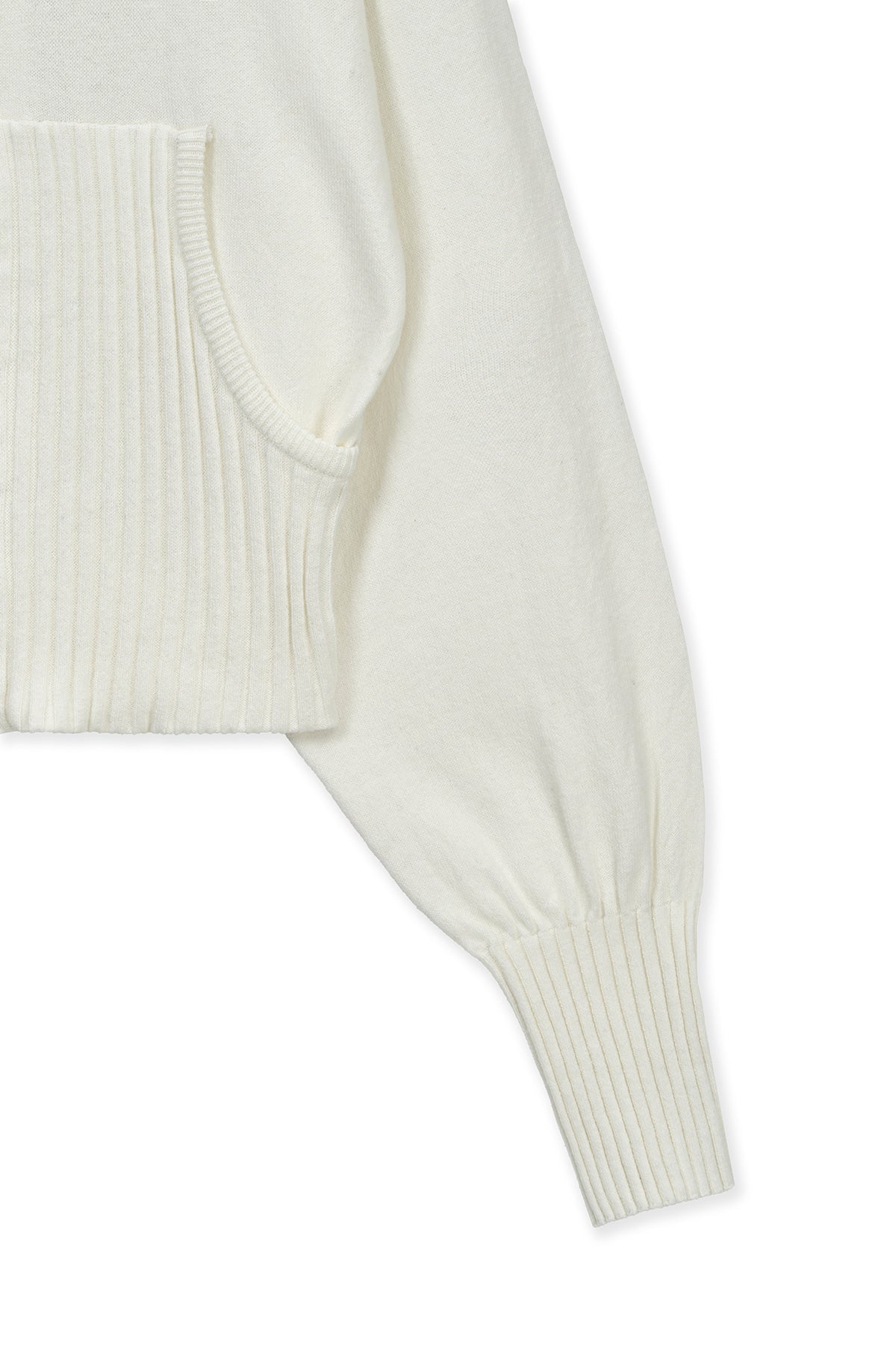 Matin Kim - High Neck Embroidered Logo Zip Up (Ivory) product image 4 | TRAB K-Fashion Australia