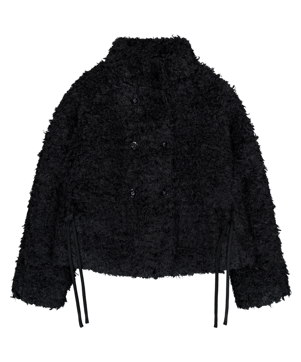 Coyseio - Hairy Fur Jacket (Black) product image 1 | TRAB K-Fashion Australia