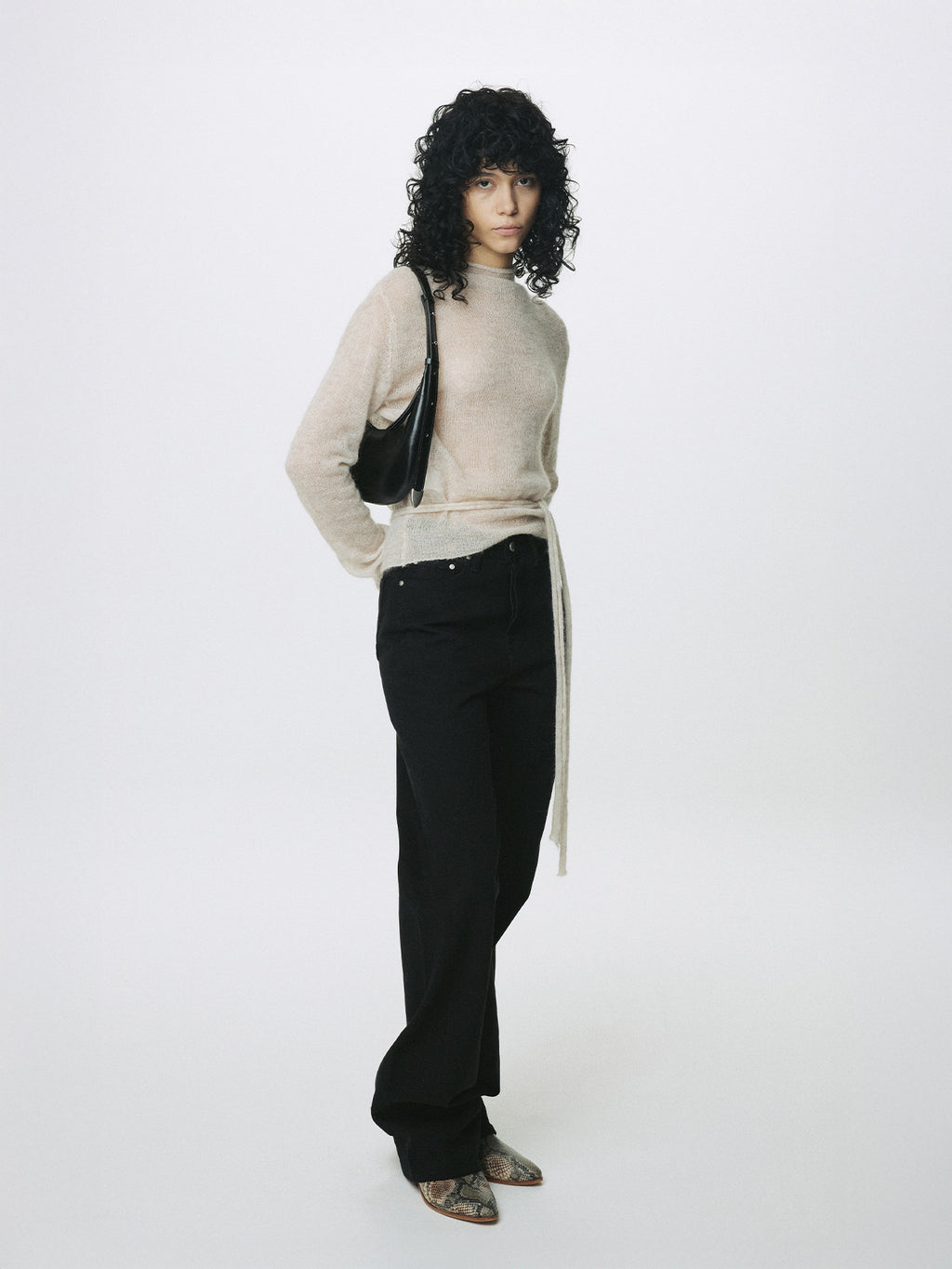 Tonywack - Twisted Seam Straight-Leg Denim Jeans (Black) product image 5 | TRAB K-Fashion Australia