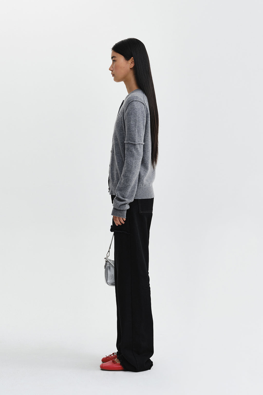 Matin Kim - Skirt Overlay Denim Pants (Black) product image 8 | TRAB K-Fashion Australia