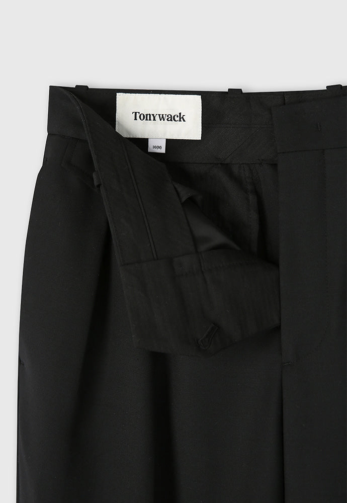 Tonywack - Double-Pleats Relaxed Trousers (Black) product image 12 | TRAB K-Fashion Australia