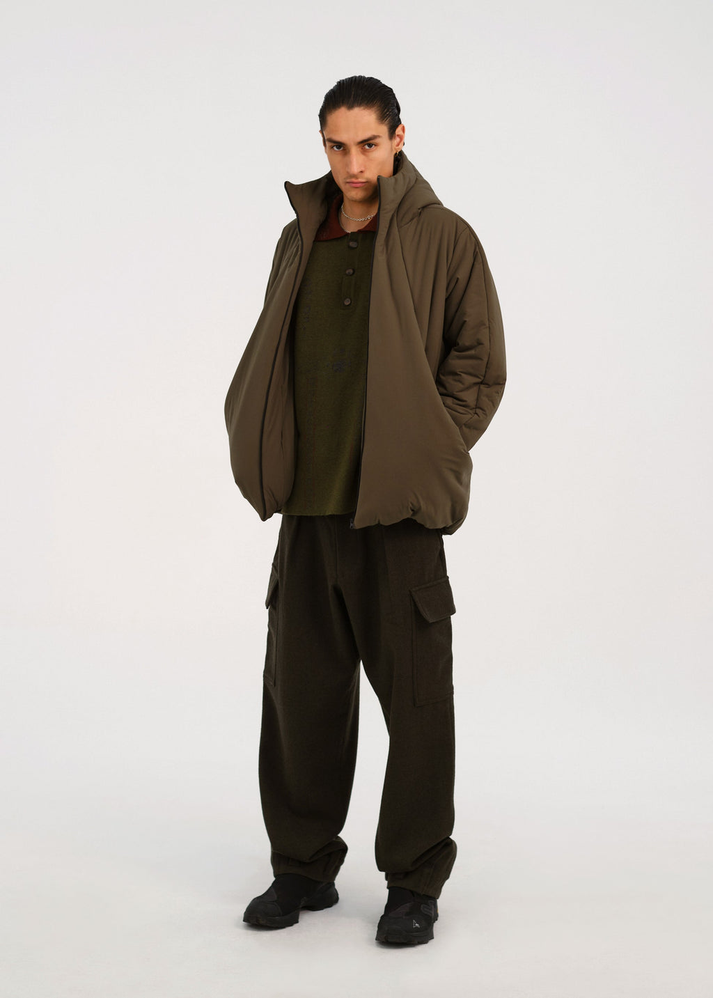 Hyein Seo - Puffer Jacket (Khaki) product image 1 | TRAB K-Fashion Australia