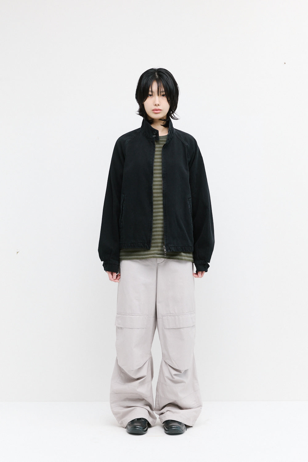 Hatchingroom - Harrington Denim Jacket (Black) product image 6 | TRAB K-Fashion Australia