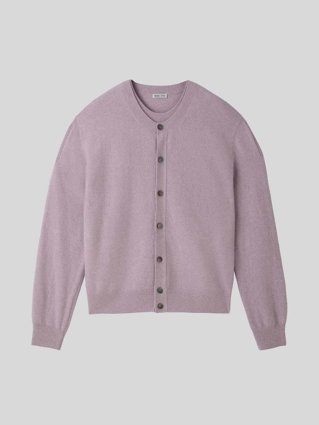 Recto - Crew Neck Layered Cardigan Knit Top (Lavender) product image 8 | TRAB K-Fashion Australia