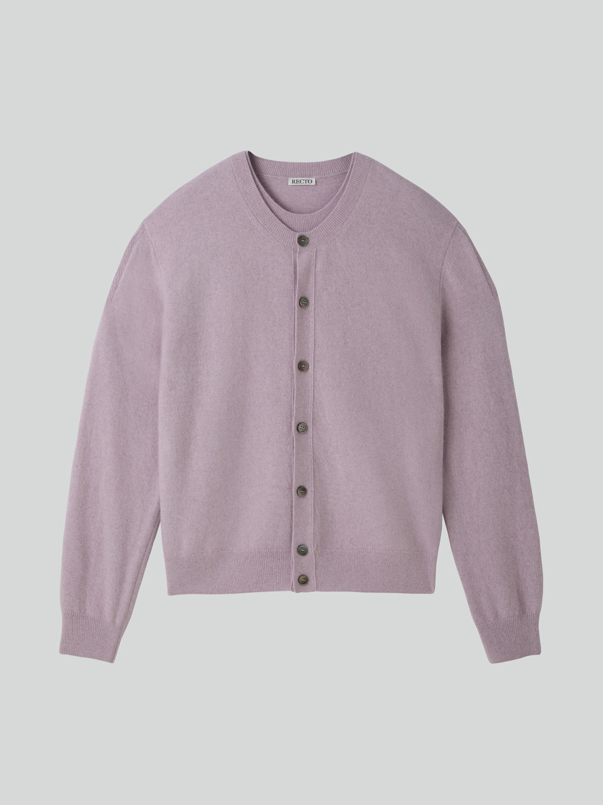 Recto - Crew Neck Layered Cardigan Knit Top (Lavender) product image 8 | TRAB K-Fashion Australia