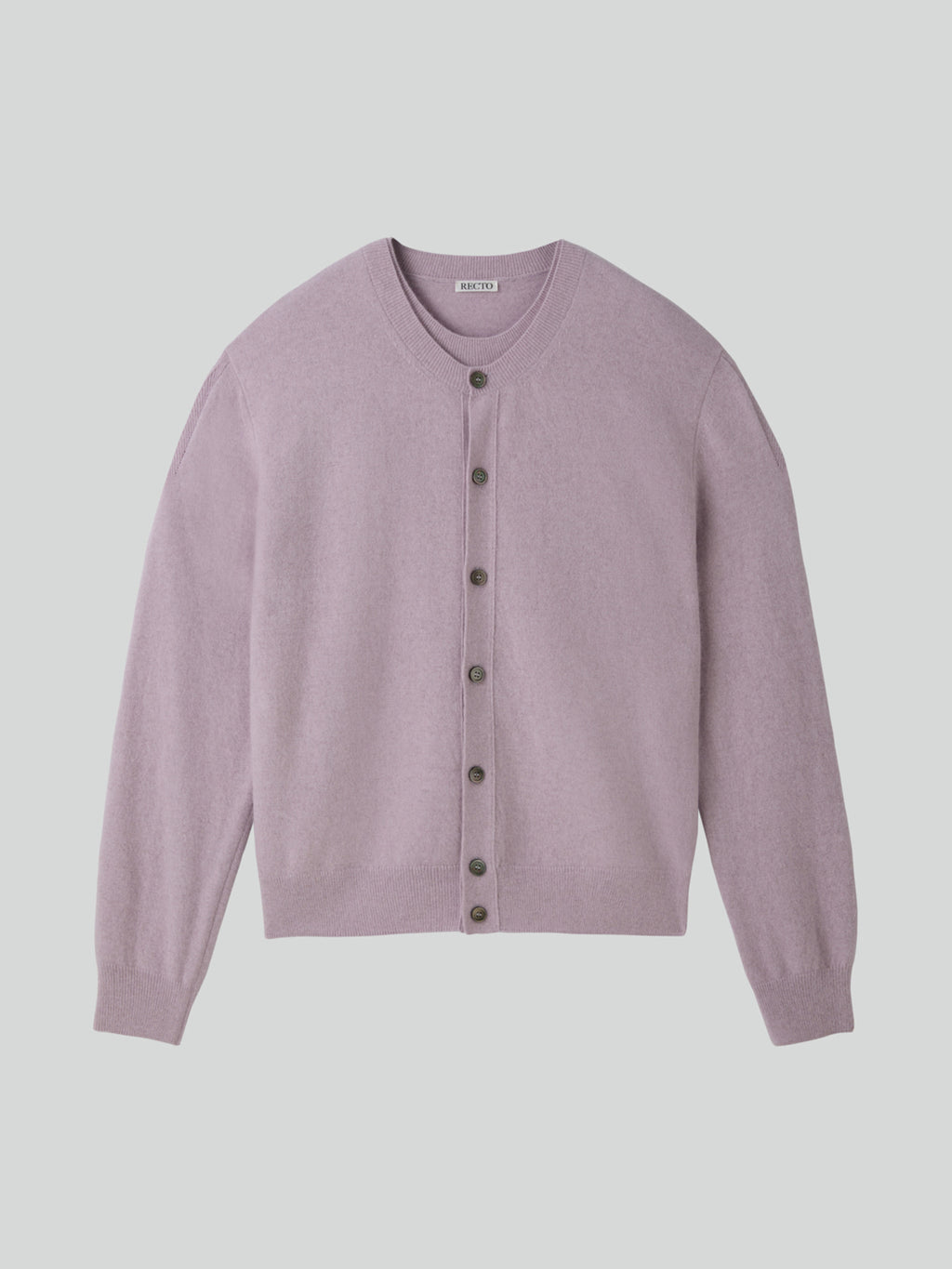 Recto - Crew Neck Layered Cardigan Knit Top (Lavender) product image 8 | TRAB K-Fashion Australia