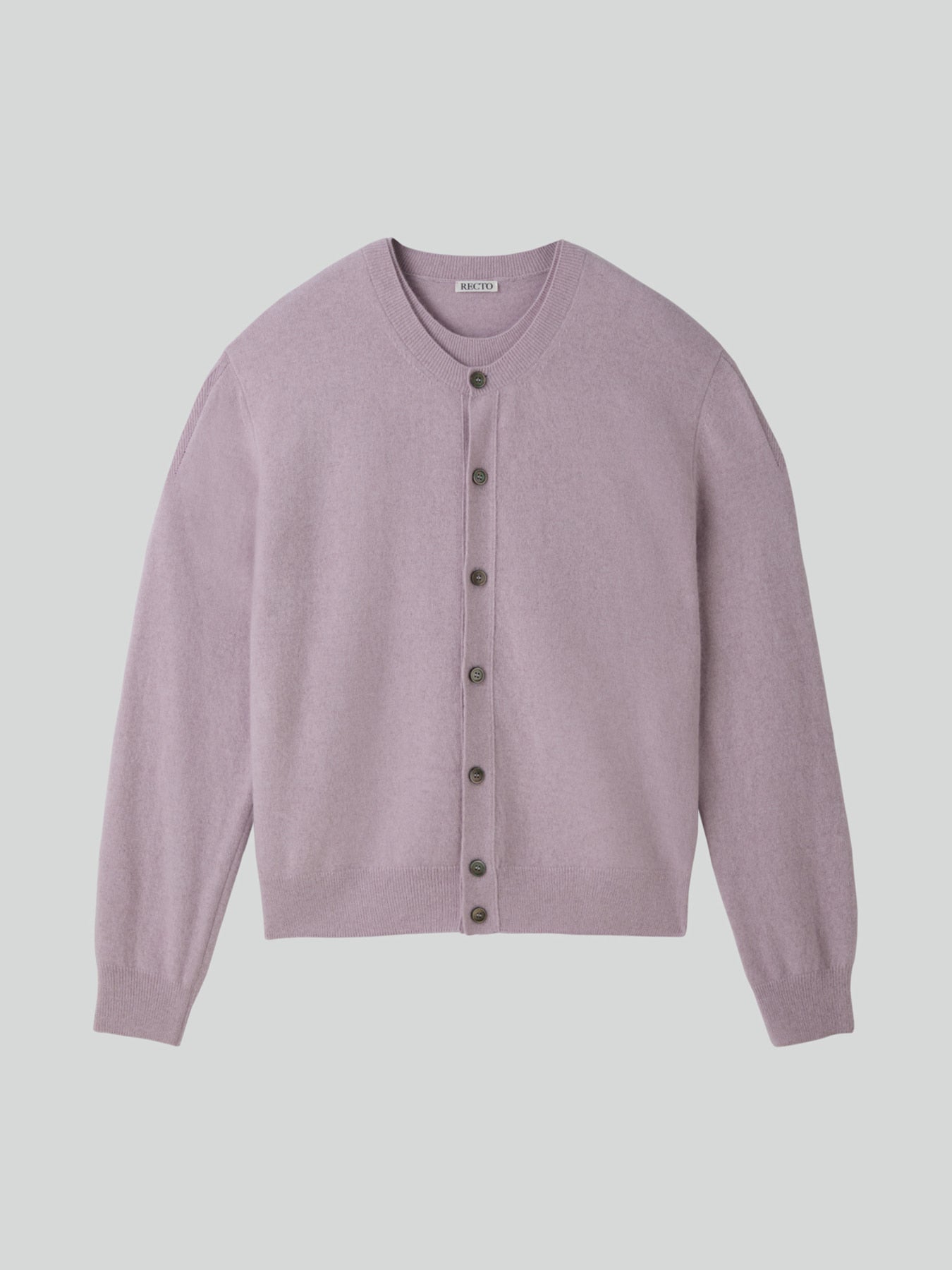 Recto - Crew Neck Layered Cardigan Knit Top (Lavender) product image 8 | TRAB K-Fashion Australia