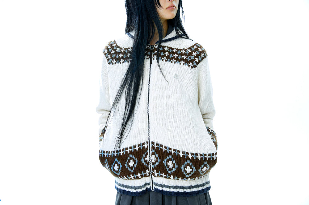 Coyseio - Mossy Cowichan Knit Jacket (Ivory) product image 7 | TRAB K-Fashion Australia