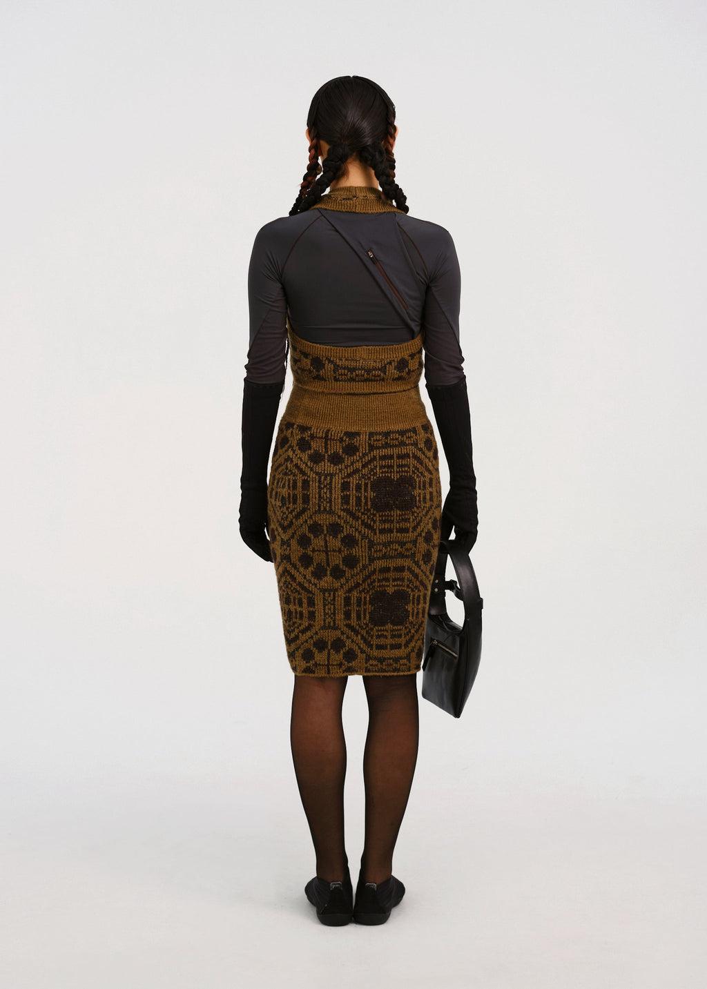 Hyein Seo - Graphic Long Gloves (Black) product image 4 | TRAB K-Fashion Australia