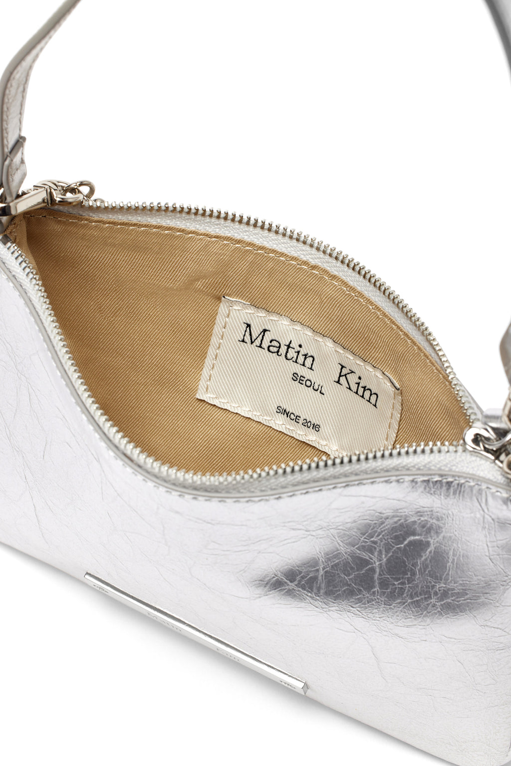 Matin Kim - Glossy Leather Micro Bag (Silver) product image 4 | TRAB K-Fashion Australia