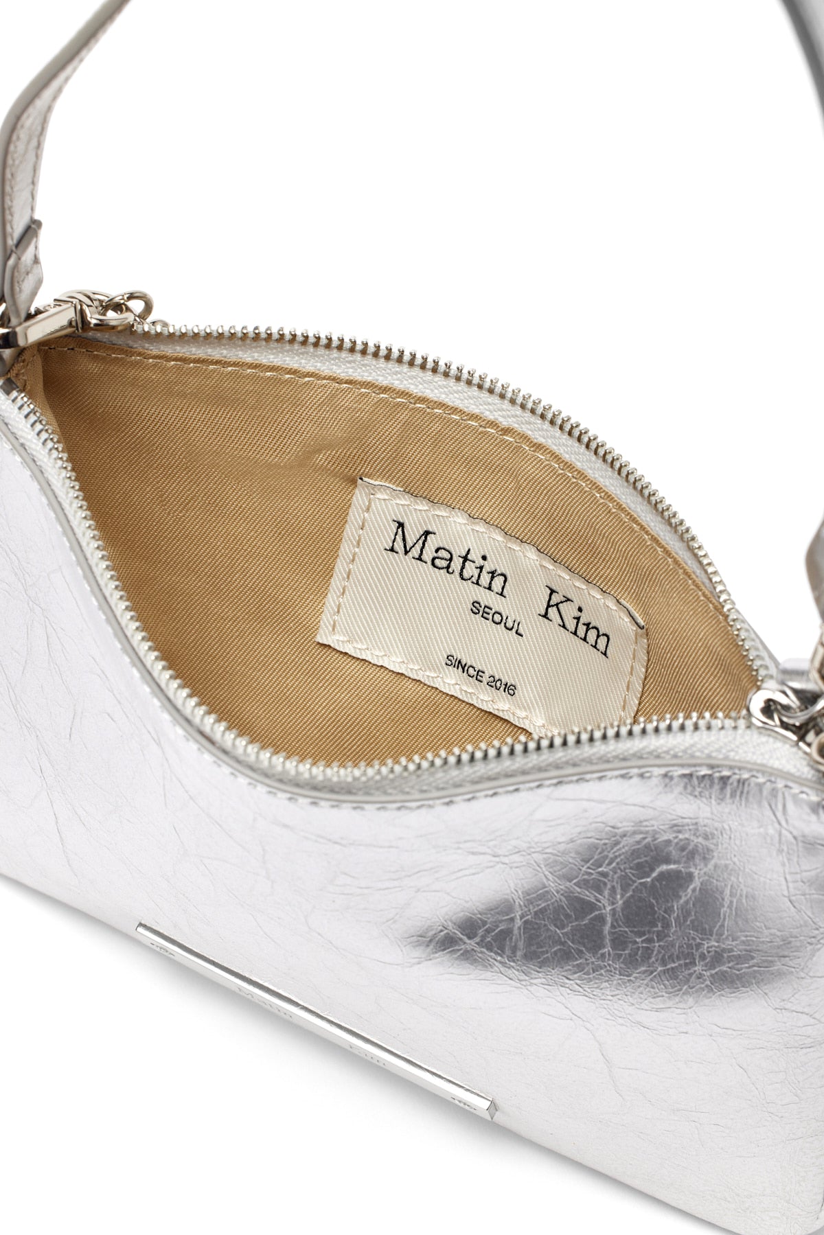 Matin Kim - Glossy Leather Micro Bag (Silver) product image 4 | TRAB K-Fashion Australia