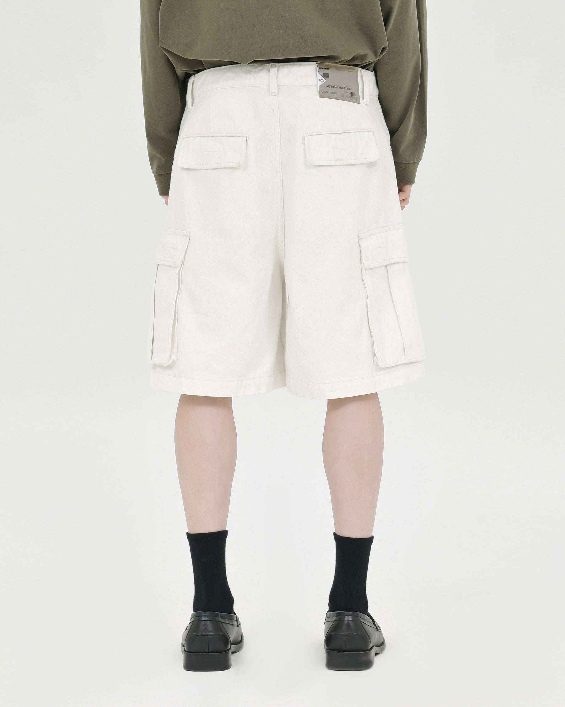 Brownyard - Military Denim Shorts (Ecru) product image 2 | TRAB K-Fashion Australia
