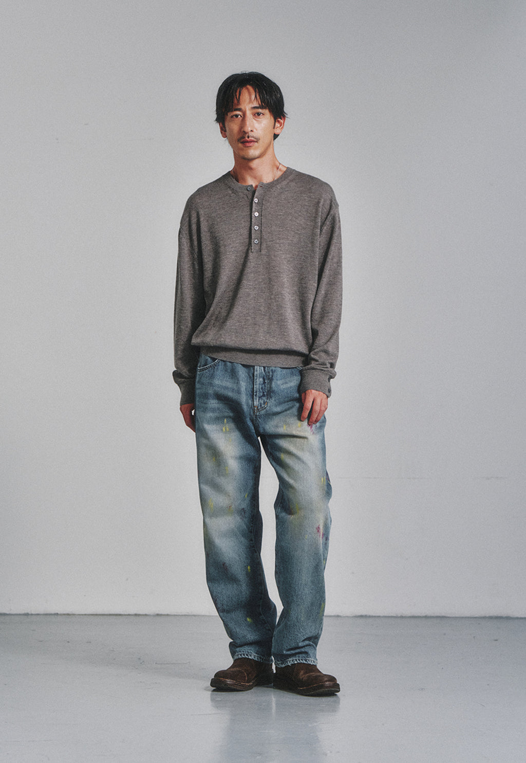 Art if acts - Liam Henley Sweater (Wood Grey) product image 2 | TRAB K-Fashion Australia