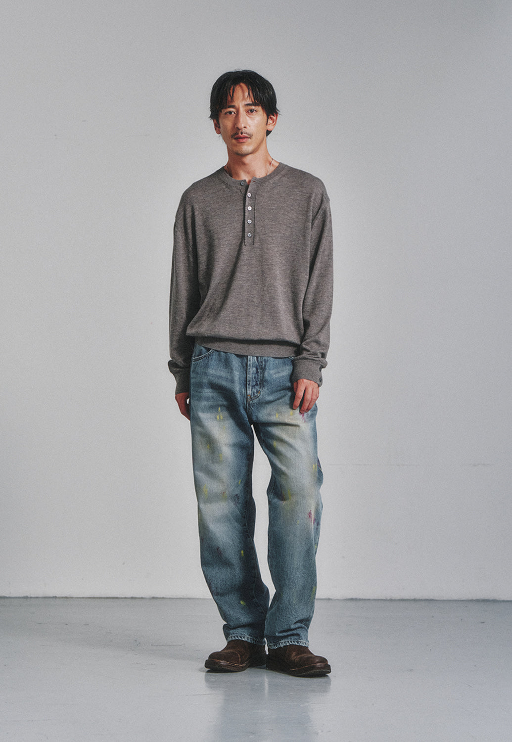 Art if acts - Liam Henley Sweater (Wood Grey) product image 2 | TRAB K-Fashion Australia