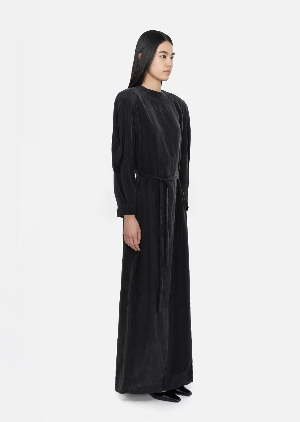 Amomento - Cupro Raglan Dress (Black) product image 3 | TRAB K-Fashion Australia