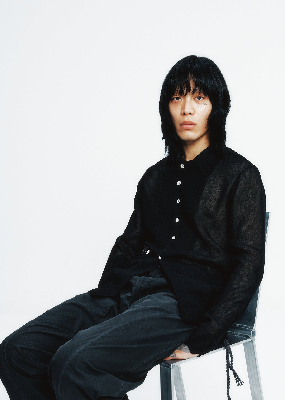 Hyein Seo - Silver Button Shirt (Black) product image 13 | TRAB K-Fashion Australia