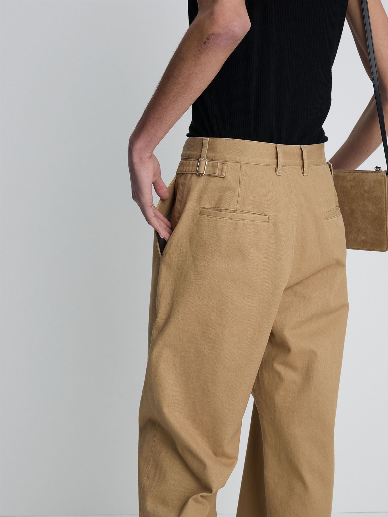 Tonywack - Wide Tapered Adjustable Chino (Beige) product image 6 | TRAB K-Fashion Australia