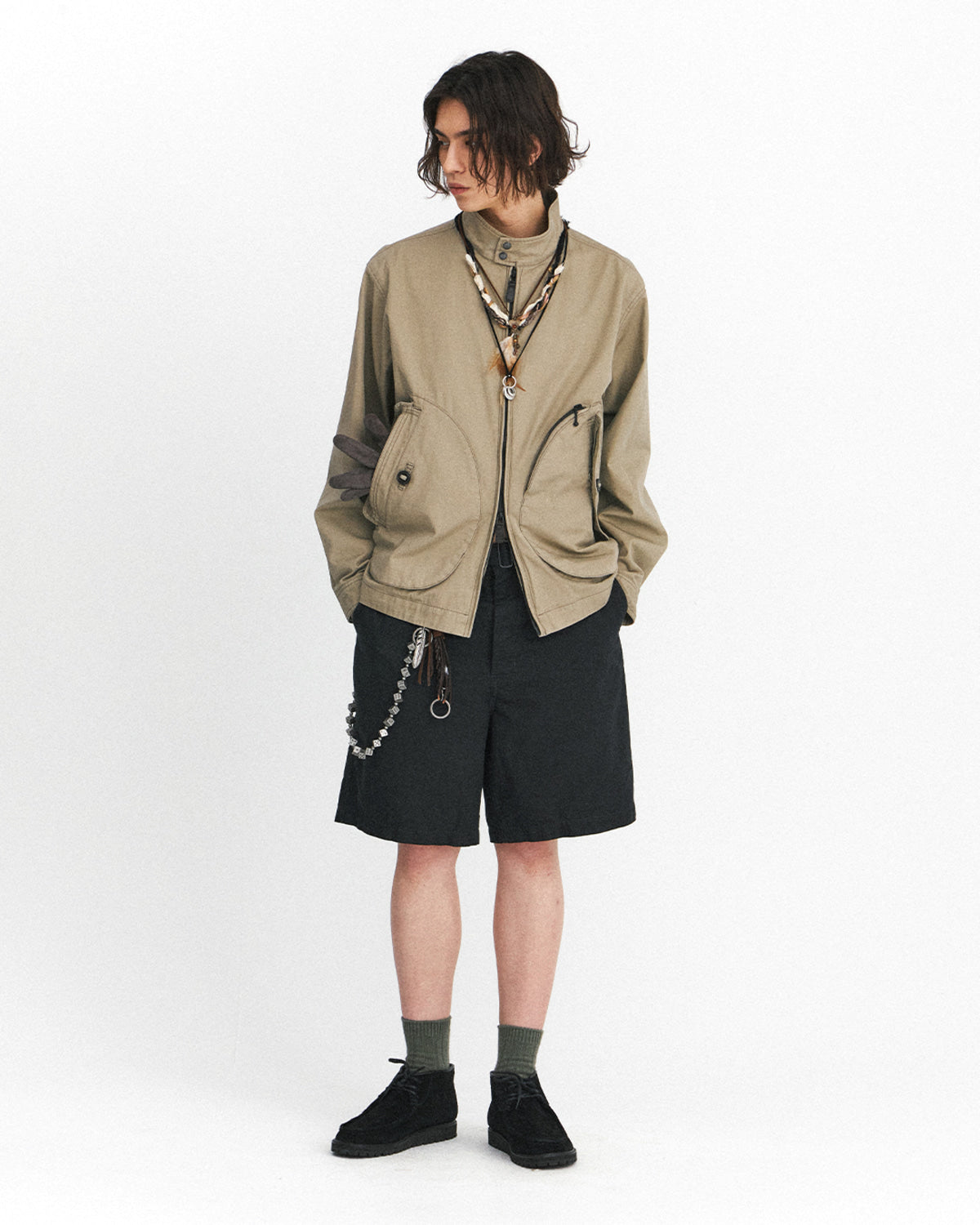 Eastlogue - Belted Cattleman Shorts (Black Linen) product image 1 | TRAB K-Fashion Australia