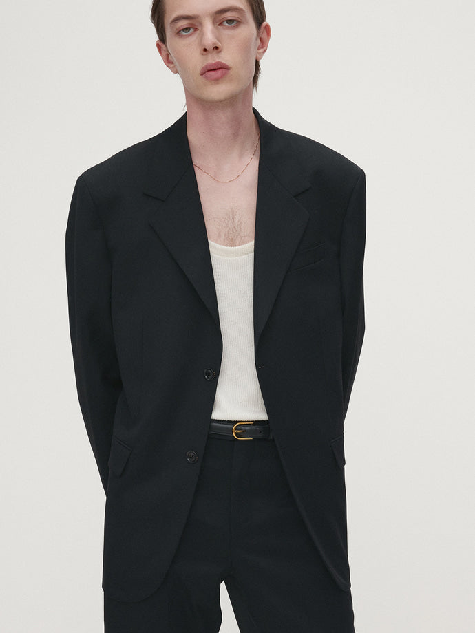 Tonywack - Virgin Wool Relaxed Tailored Jacket (Black) product image 7 | TRAB K-Fashion Australia