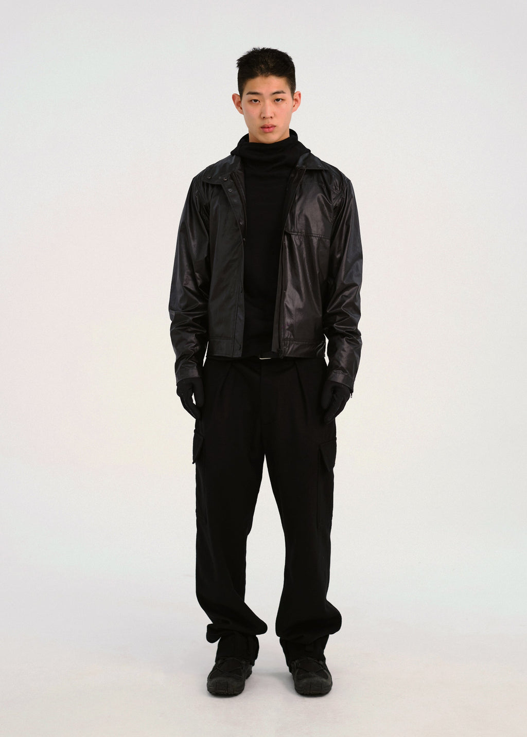 Hyein Seo - Waxed Cotton Jacket (Black) product image 2 | TRAB K-Fashion Australia