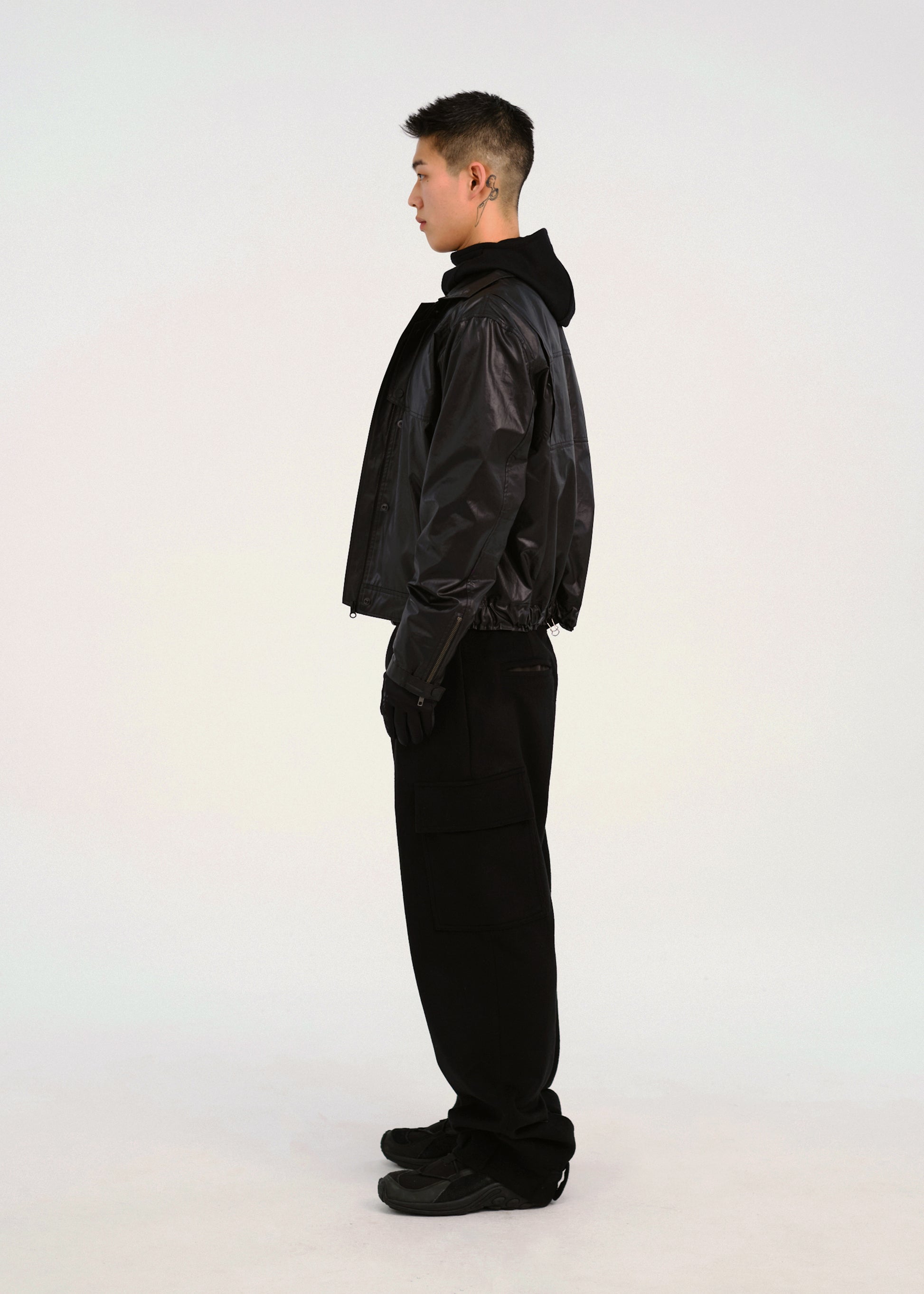Hyein Seo - Waxed Cotton Jacket (Black) product image 3 | TRAB K-Fashion Australia