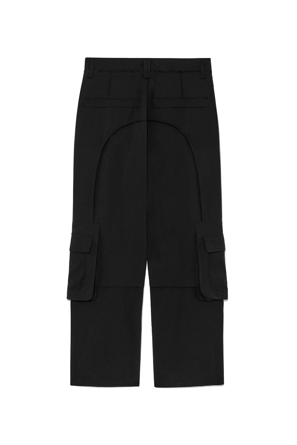 Matin Kim - String Pocket Wide Cargo Pants (Black) product image 2 | TRAB K-Fashion Australia