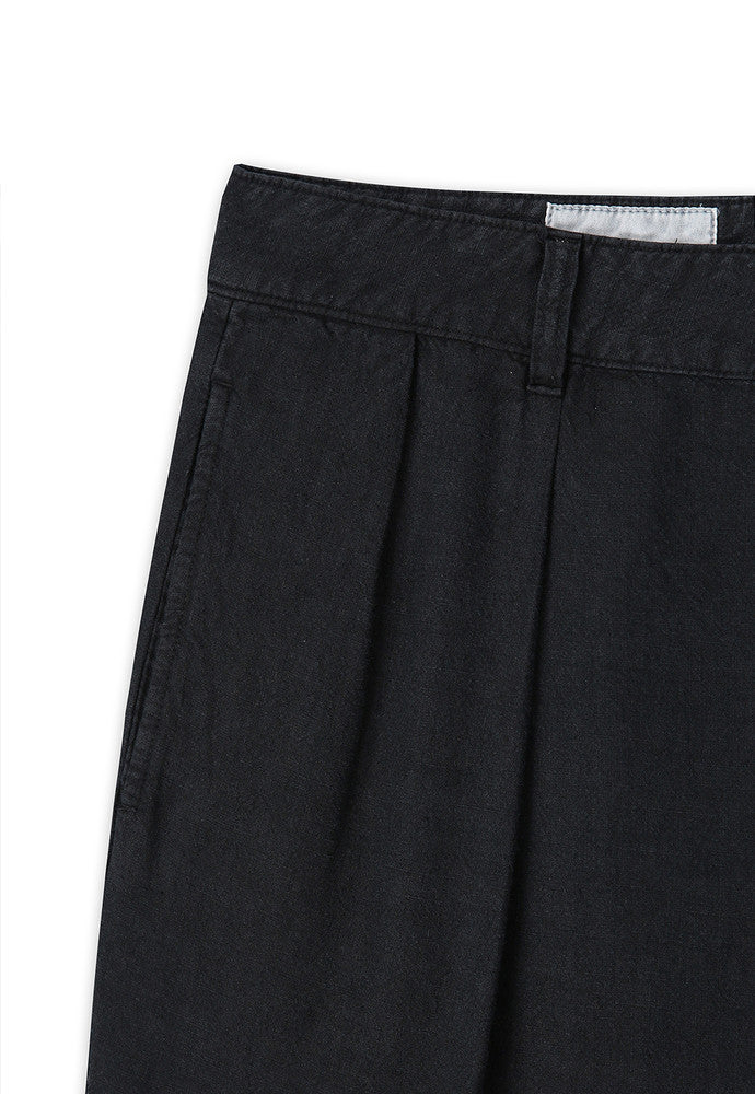 Art if acts - Washed Linen Two Tuck Shorts (Black) product image 10 | TRAB K-Fashion Australia