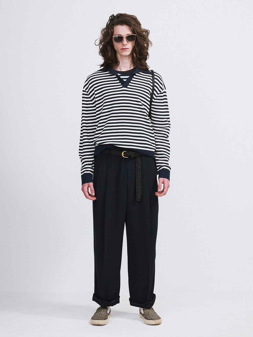 Recto - Marina Summer Polo Knit Top (Navy) product image 2 | TRAB K-Fashion Australia