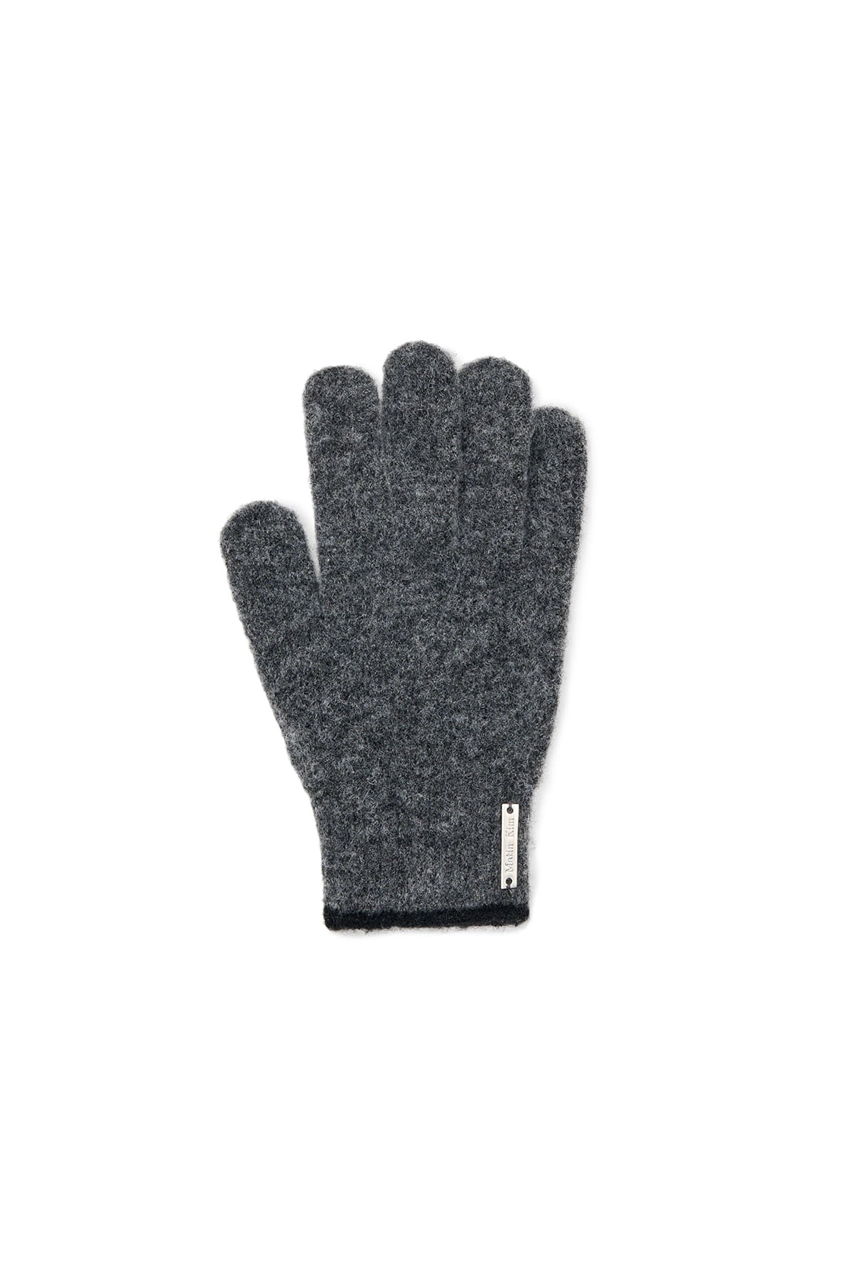 Matin Kim - Boucle Knit Gloves (Charcoal) product image 2 | TRAB K-Fashion Australia