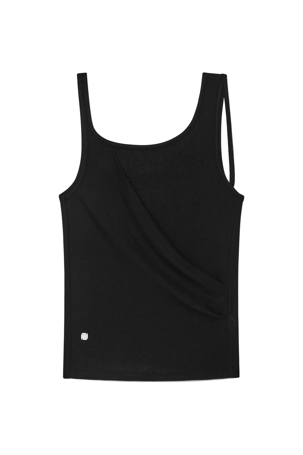 Matin Kim - Unbalance Tuck Sleeveless Top (Black) product image 1 | TRAB K-Fashion Australia