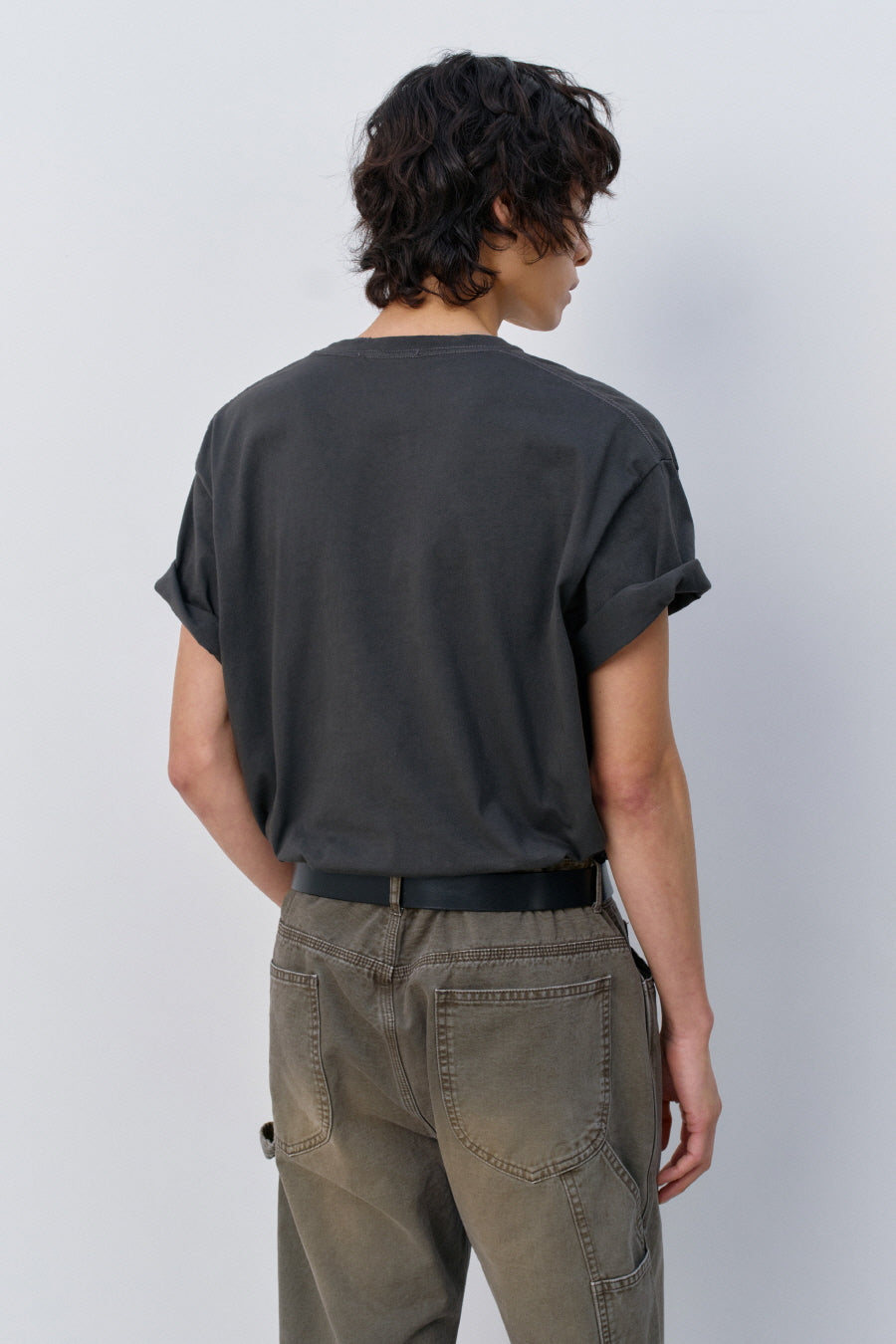 Insilence - Lettering Graphic T-shirt (Charcoal) product image 5 | TRAB K-Fashion Australia
