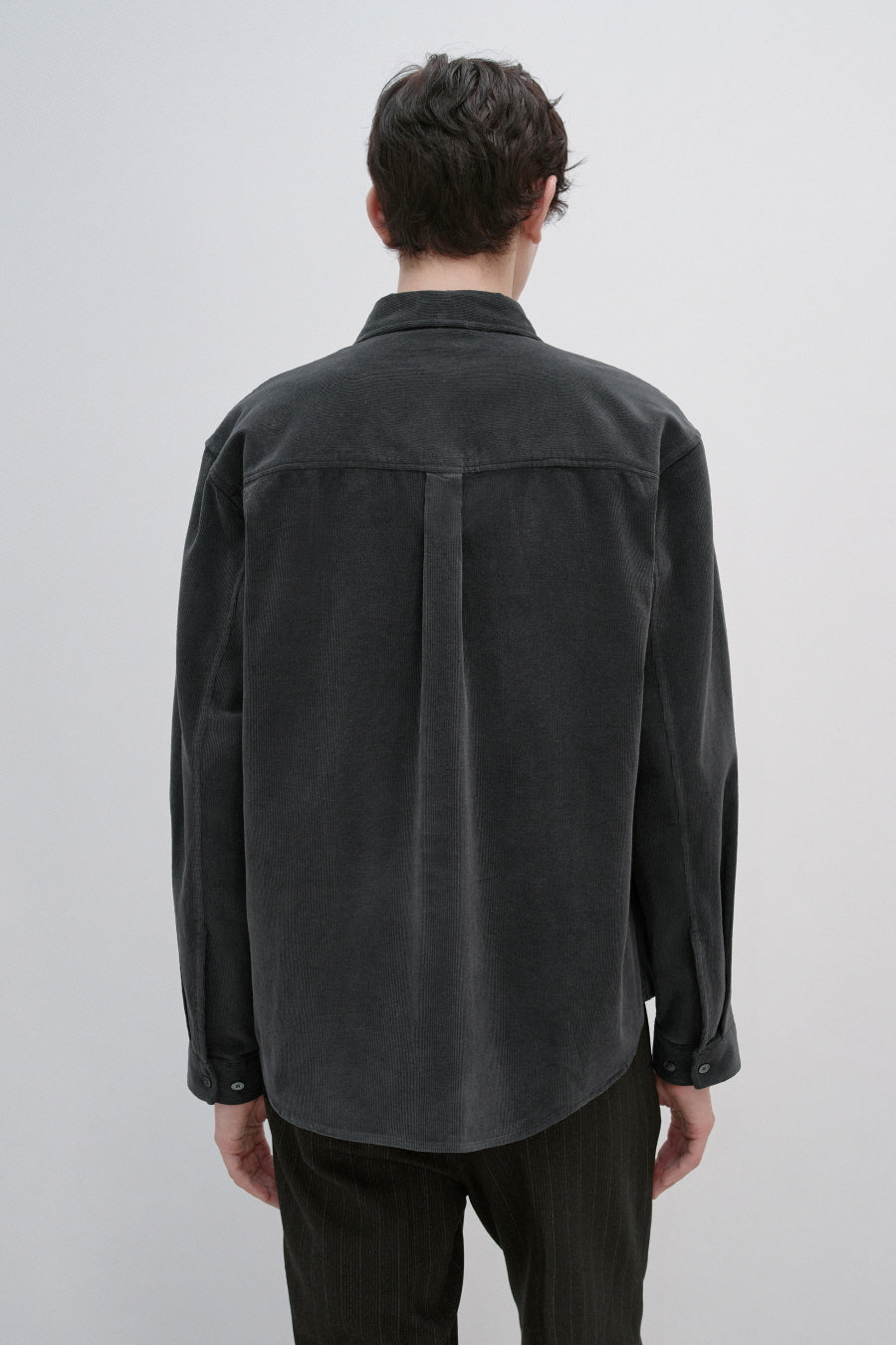 Insilence - Corduroy Two-Pocket Shirt (Charcoal) product image 6 | TRAB K-Fashion Australia