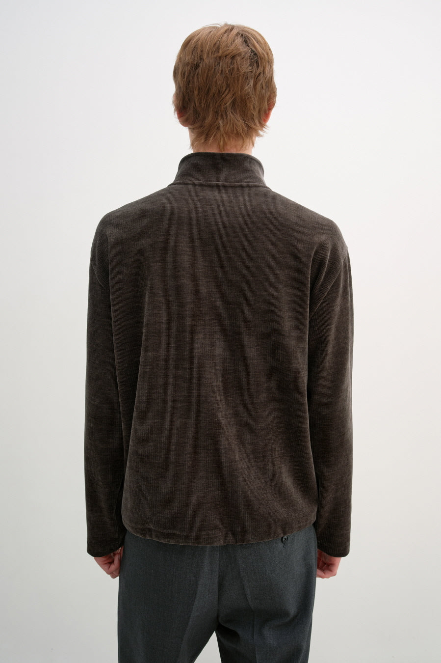Insilence - High-neck Zip-up Jacket (Brown) product image 4 | TRAB K-Fashion Australia