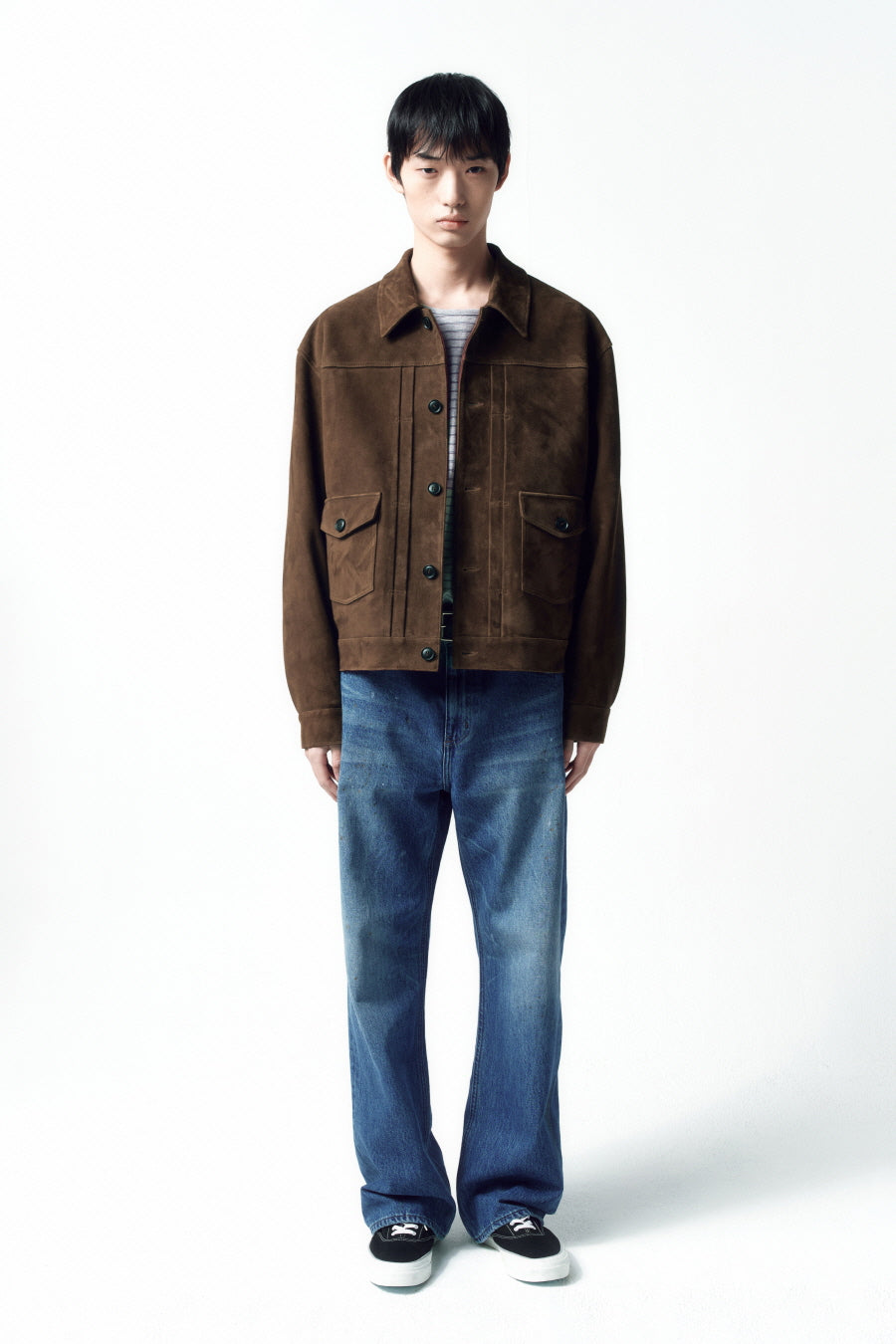 Insilence - Dirty Paint Denim Pants (Blue) product image 1 | TRAB K-Fashion Australia