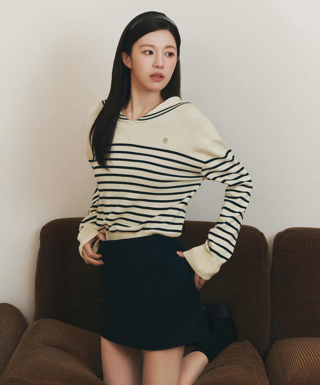 Marithe & Francois Girbaud - Sailor Knit Pullover (Ivory) product image 3 | TRAB K-Fashion Australia