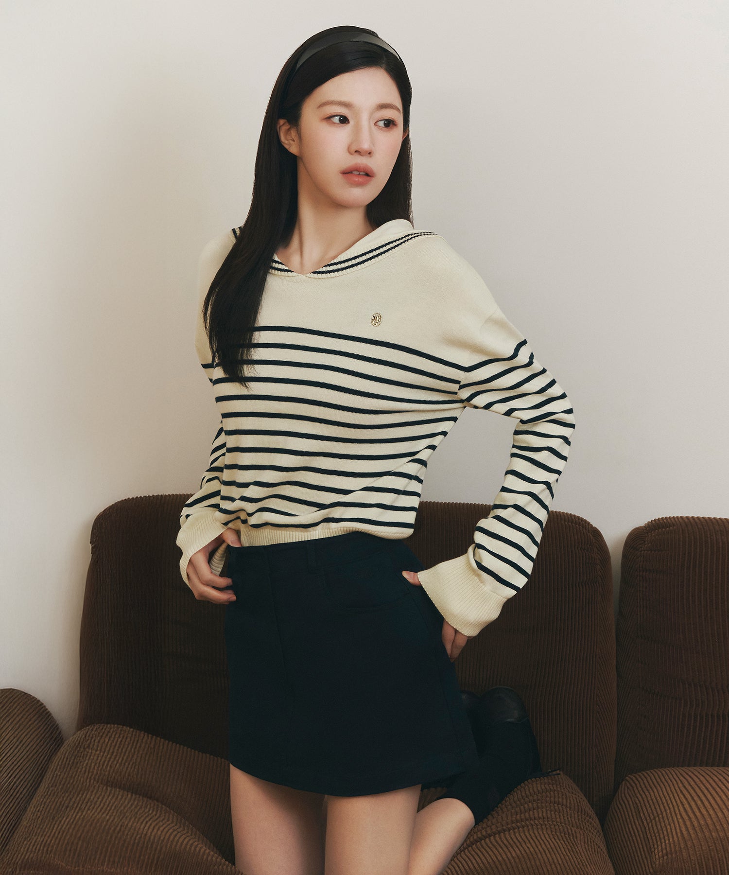 Marithe & Francois Girbaud - Sailor Knit Pullover (Ivory) product image 3 | TRAB K-Fashion Australia