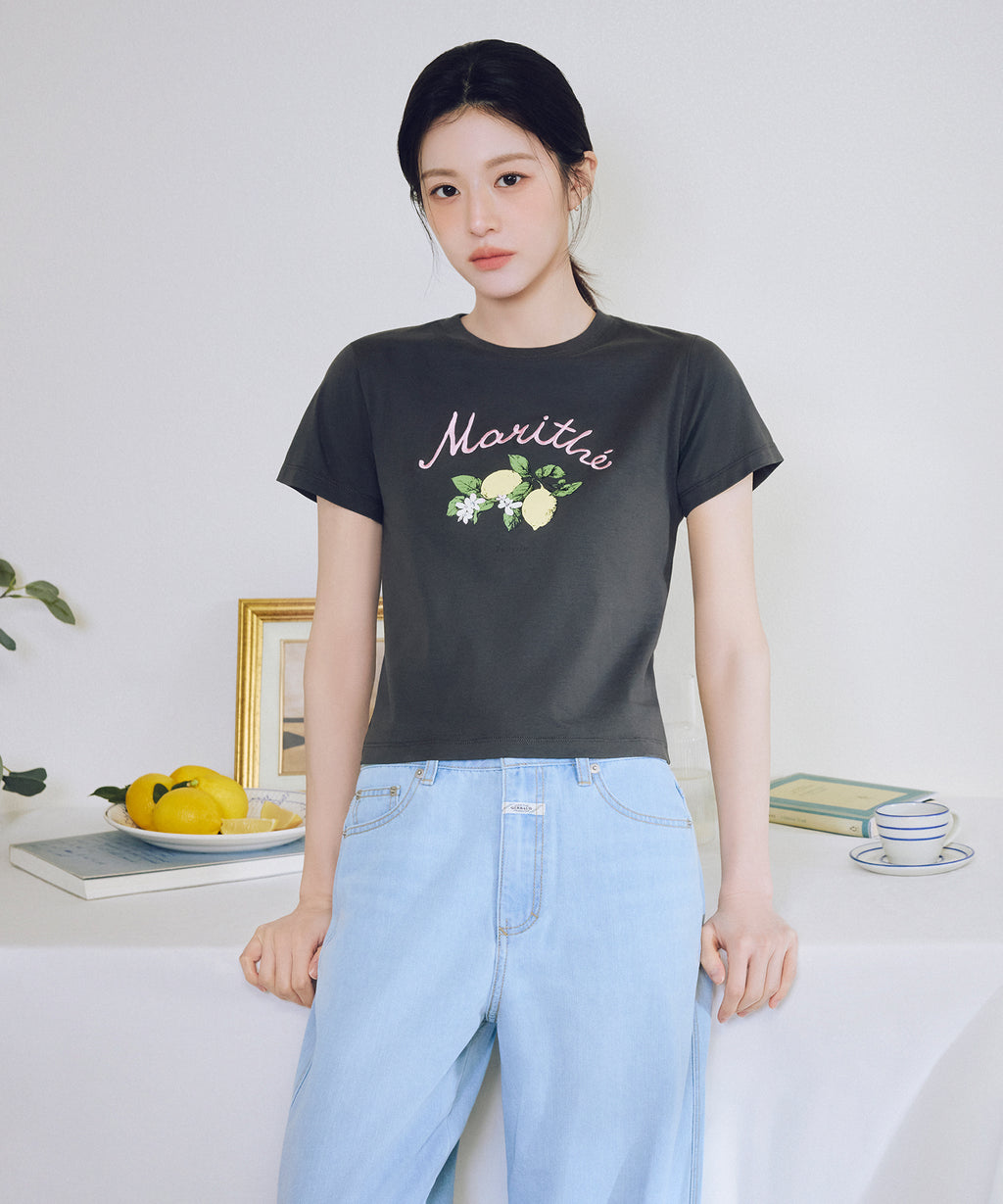 Marithe & Francois Girbaud - Summer Semi Wide Denim Pants (Light Blue) product image 3 | TRAB K-Fashion Australia