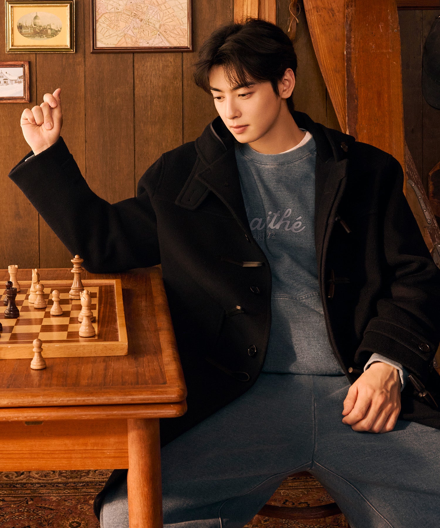 Marithe & Francois Girbaud - Long Duffle Coat (Dark Navy) product image 3 | TRAB K-Fashion Australia