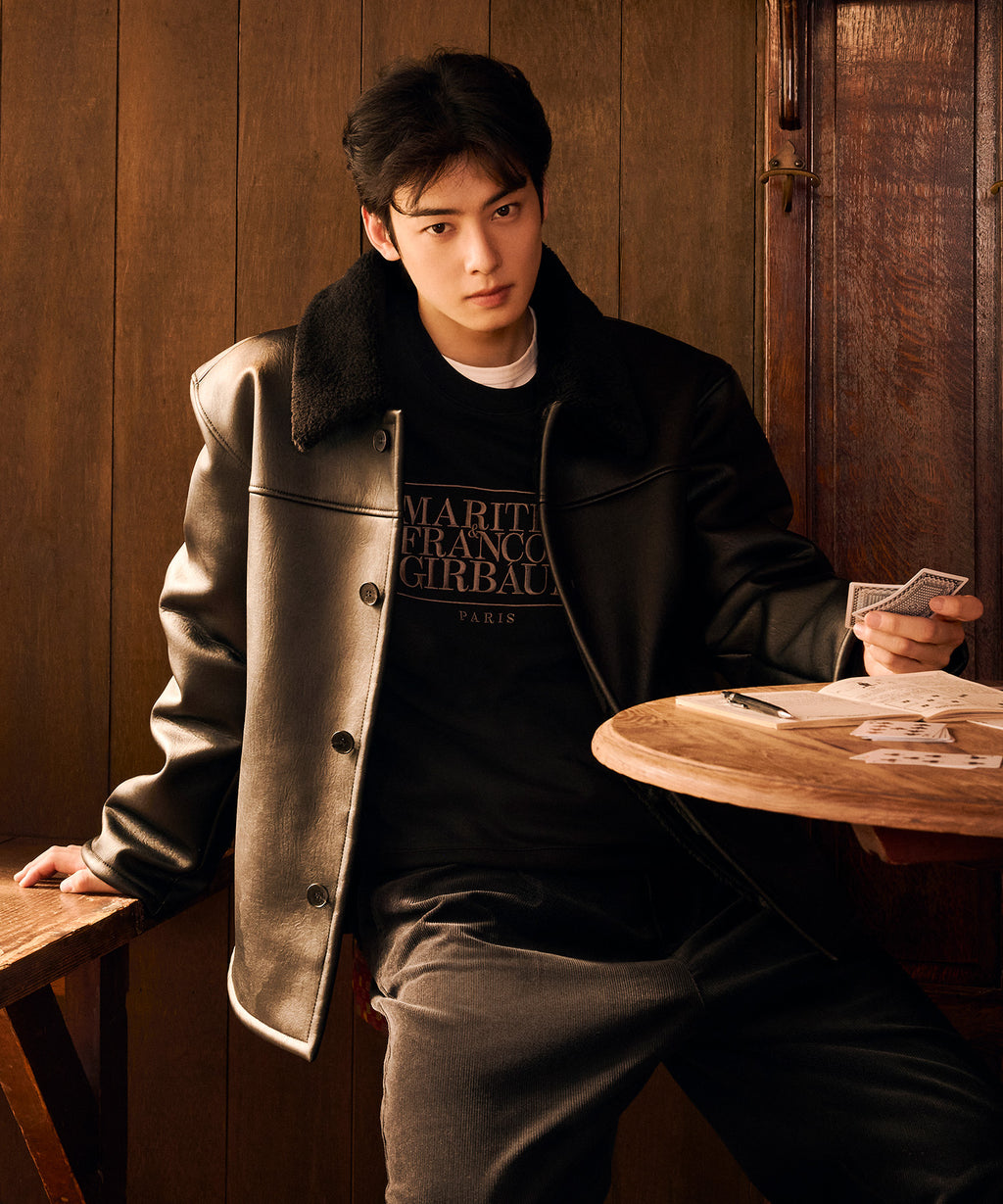 Marithe & Francois Girbaud - Faux Leather Over Fit Mustang Jacket (Black) product image 3 | TRAB K-Fashion Australia