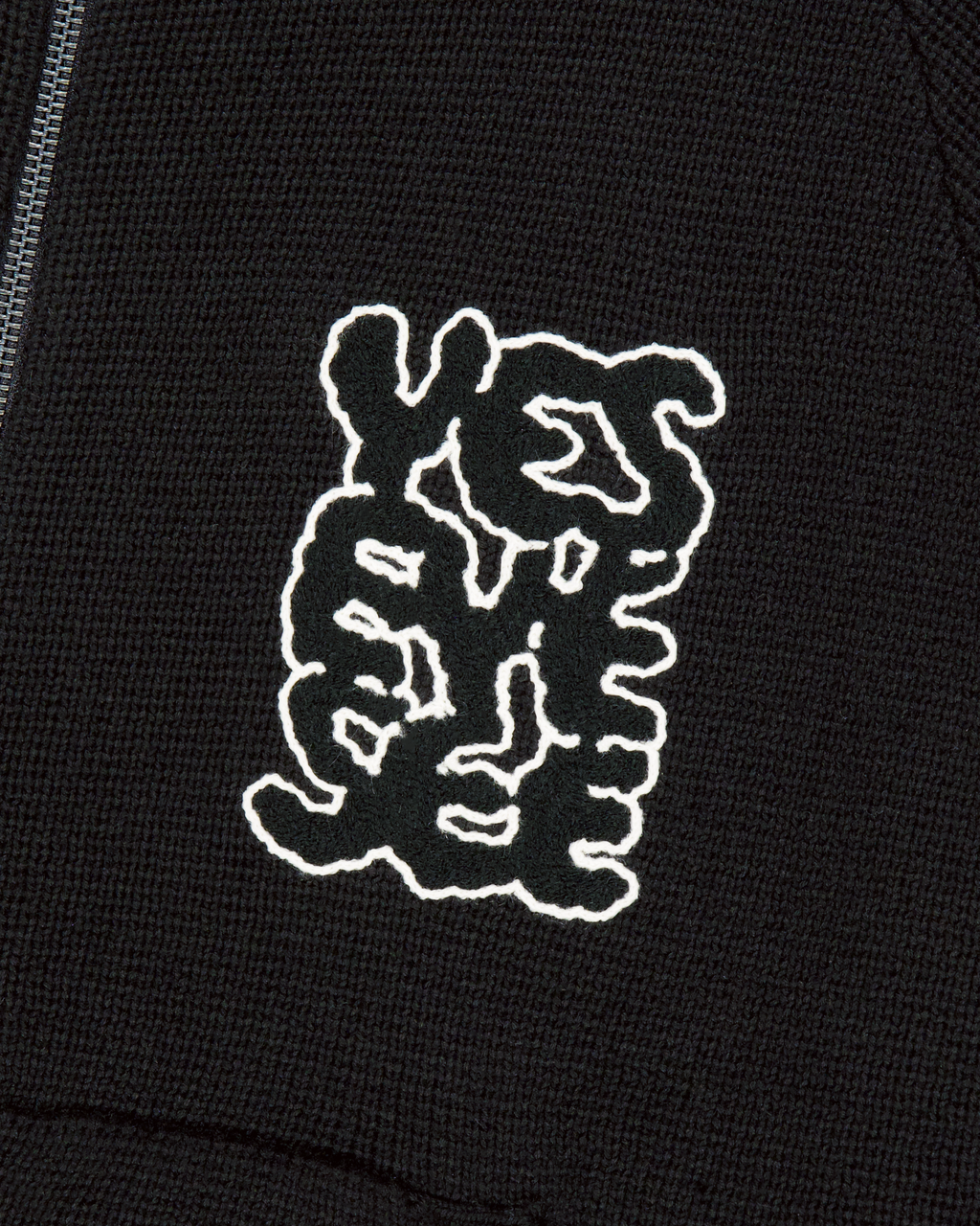 yeseyesee - Front Pocket Knit Zip-Up (Black) product image 3 | TRAB K-Fashion Australia
