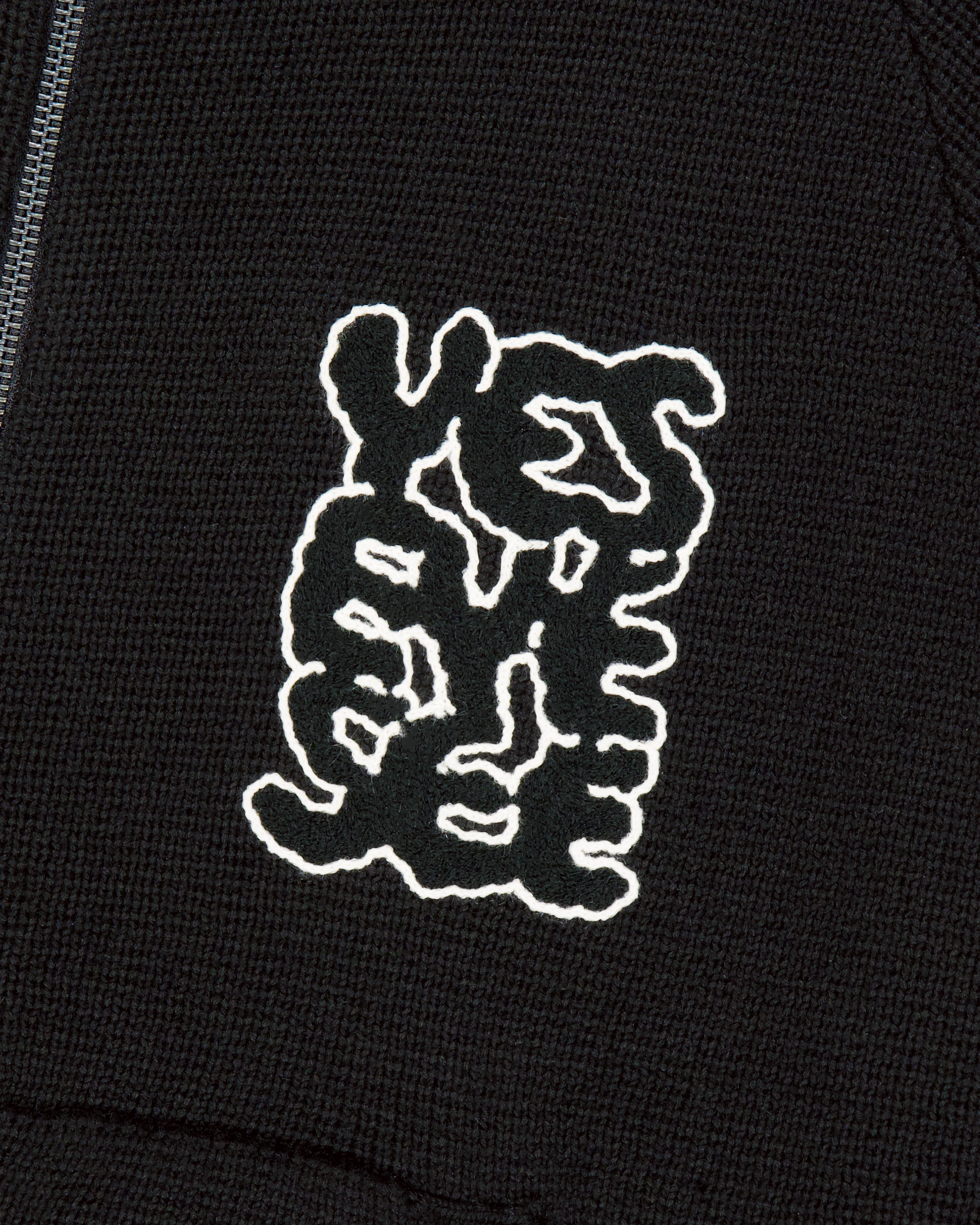 yeseyesee - Front Pocket Knit Zip-Up (Black) product image 3 | TRAB K-Fashion Australia