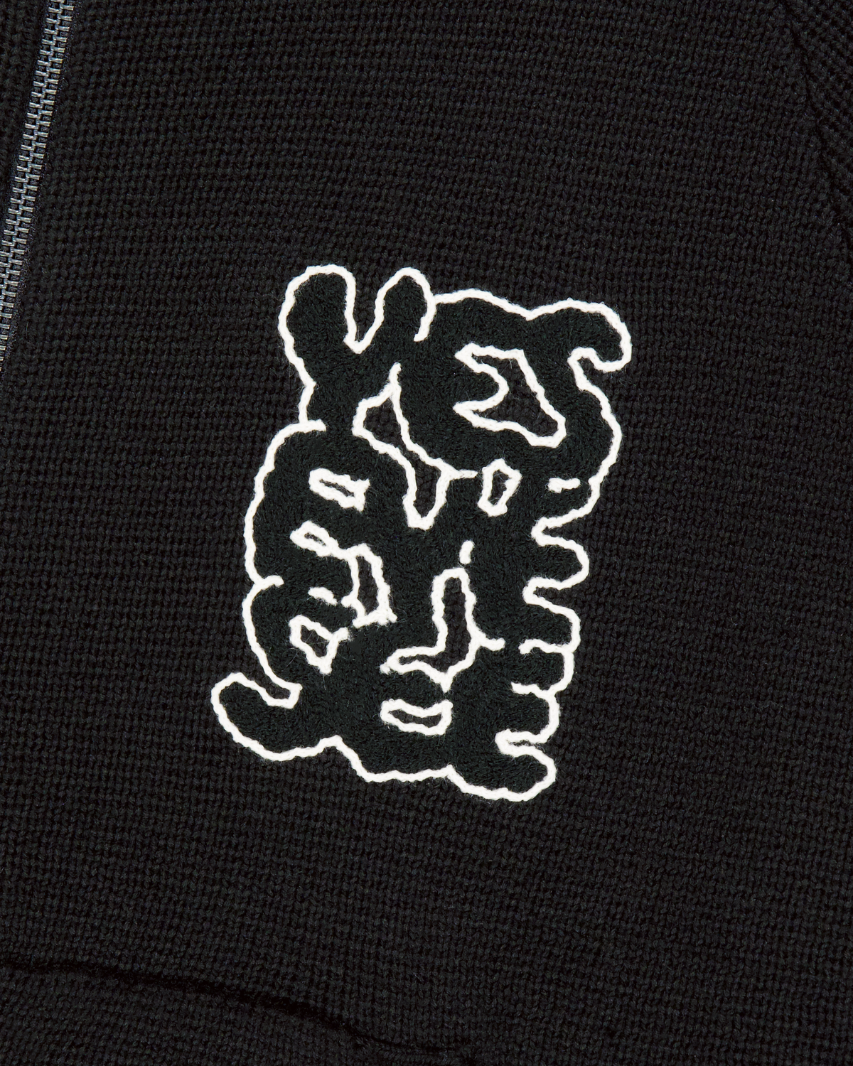 yeseyesee - Front Pocket Knit Zip-Up (Black) product image 3 | TRAB K-Fashion Australia