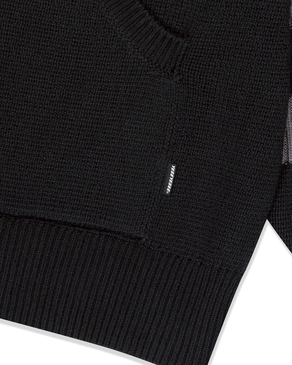 yeseyesee - Front Pocket Knit Zip-Up (Black) product image 4 | TRAB K-Fashion Australia
