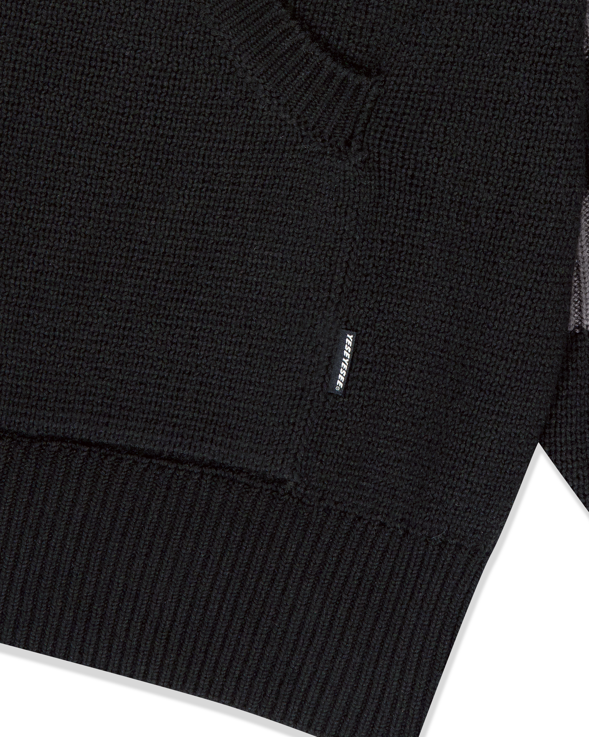 yeseyesee - Front Pocket Knit Zip-Up (Black) product image 4 | TRAB K-Fashion Australia