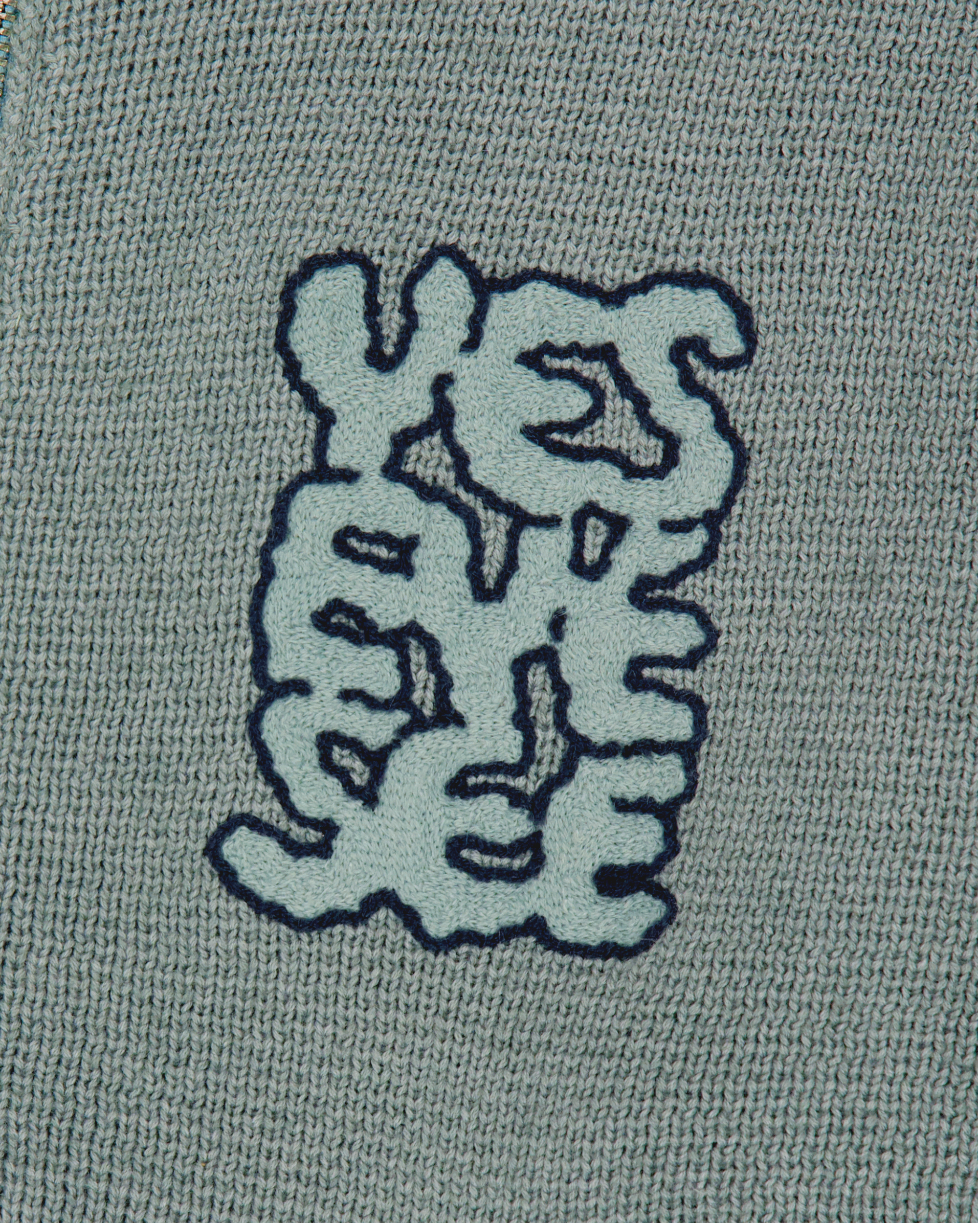 yeseyesee - Front Pocket Knit Zip-Up (Ash Blue) product image 3 | TRAB K-Fashion Australia