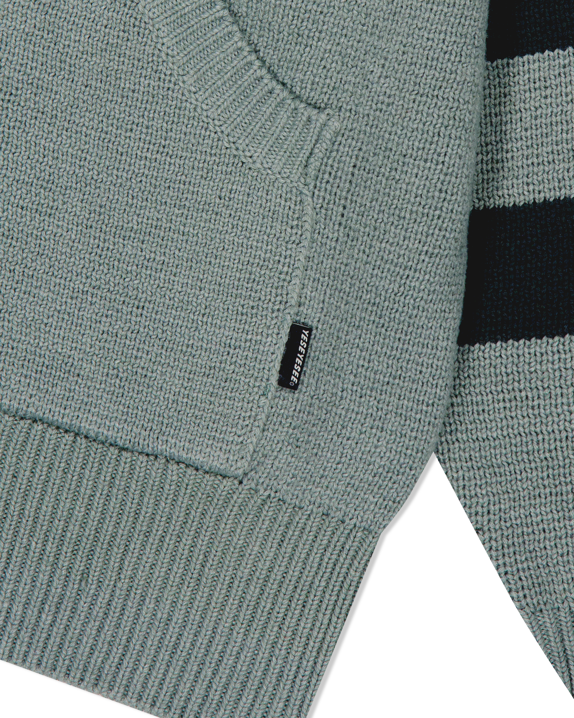 yeseyesee - Front Pocket Knit Zip-Up (Ash Blue) product image 4 | TRAB K-Fashion Australia