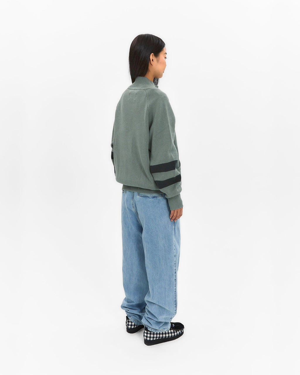 yeseyesee - Front Pocket Knit Zip-Up (Ash Blue) product image 9 | TRAB K-Fashion Australia