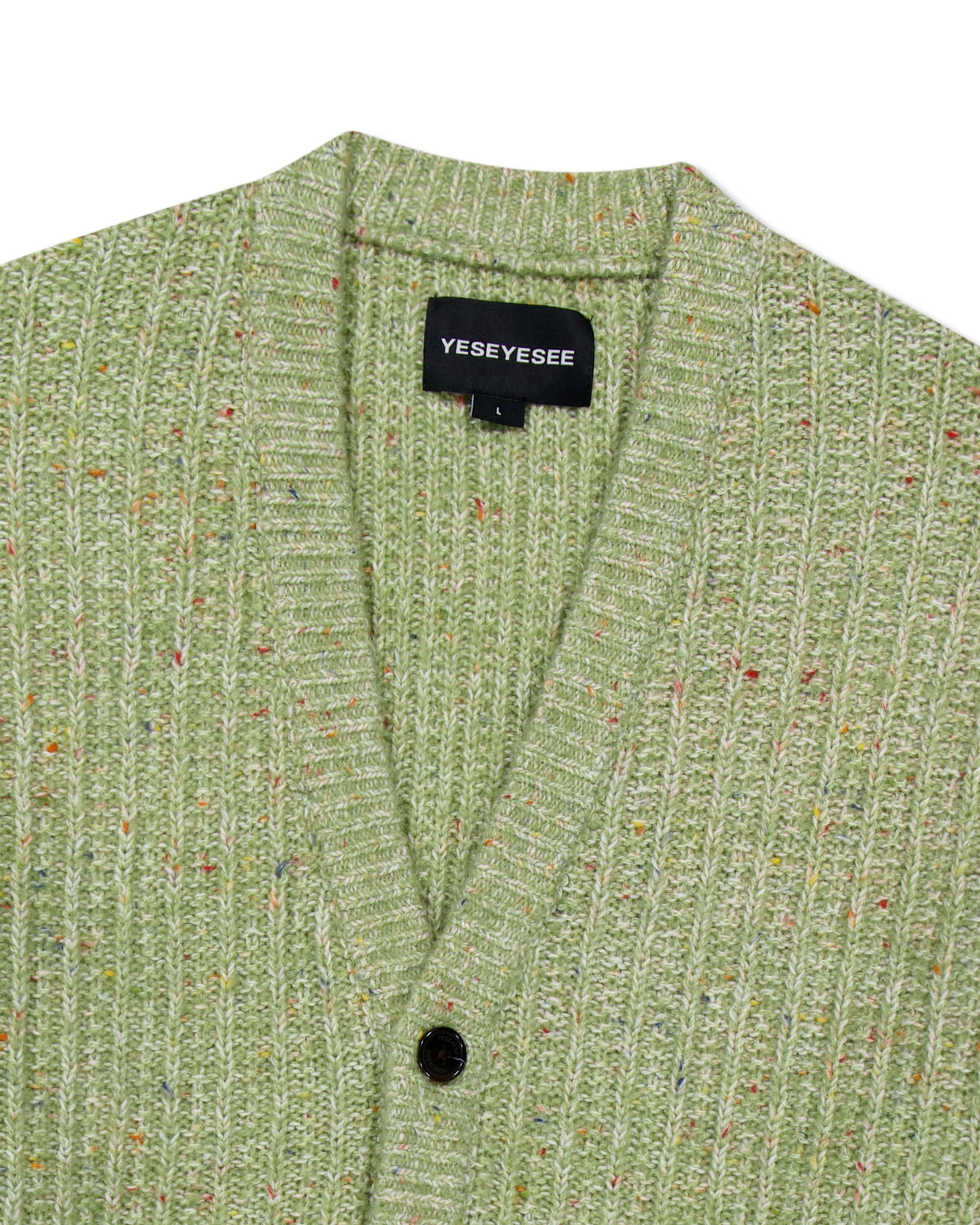 yeseyesee - Speckle Yarn Knit Cardigan (Green) product image 5 | TRAB K-Fashion Australia